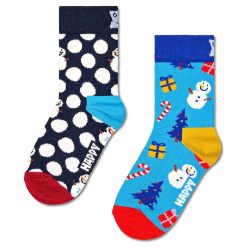 Happy Socks sosete copii Kids 2-Pack Big Dot Socks 2-pack culoarea albastru marin