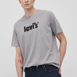 Levi's tricou din bumbac culoarea gri