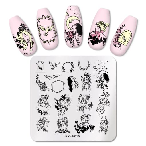 MATRITA METALICA PENTRU STAMPILA PY-F015 - PY-F015 - Everin.ro-NAIL ART ❤️ > Matrite si oja stampila