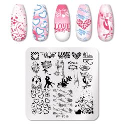 MATRITA METALICA PENTRU STAMPILA PY-F019 - PY-F019 - Everin.ro-NAIL ART ❤️ > Matrite si oja stampila