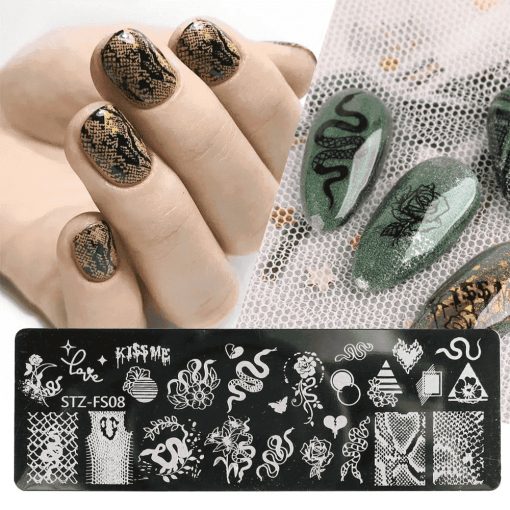 Matrita decor unghii stz-fs08 - stz-fs12 - everin-NAIL ART ❤️ > Matrite si oja stampila