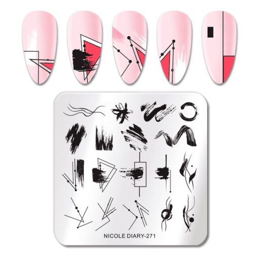 Matrita metalica pentru decor unghii ND-271 - ND-271 - Everin.ro-NAIL ART ❤️ > Matrite si oja stampila