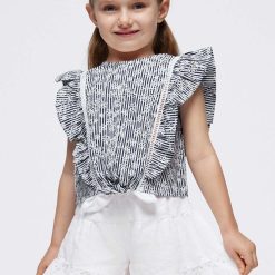 Mayoral bluza de bumbac pentru copii culoarea albastru marin