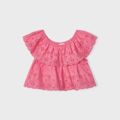 Mayoral bluza de bumbac pentru copii culoarea roz