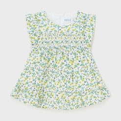 Mayoral bluza din bumbac pentru bebelusi culoarea verde