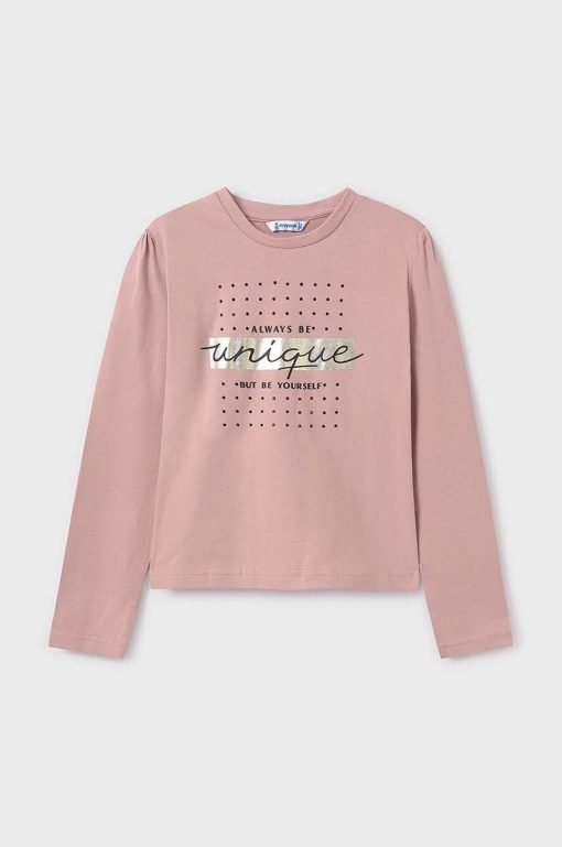 Mayoral longsleeve din bumbac pentru copii culoarea roz