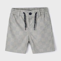 Mayoral pantaloni scurti din denim pentru copii culoarea verde-Îmbrăcăminte
