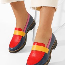 Mocasini dama piele Aleda V3 multicolori-Mocasini piele naturala-Mocasini piele naturala