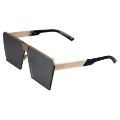 Ochelari de soare Rectangular Plat Oglinda Gri - Auriu-FEMEI-GENTI SI ACCESORII/Ochelari de soare