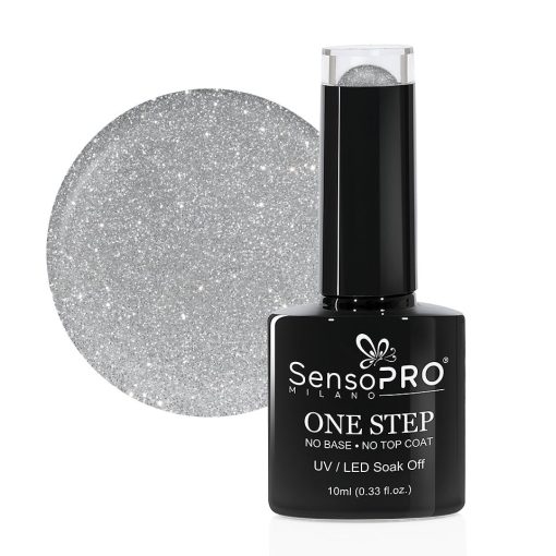 Oja Semipermanenta SensoPRO Milano One Step 10ml culoare Argintiu - 026 Sparkley-Oja Semipermanenta > Oja OneStep SensoPRO 10ml