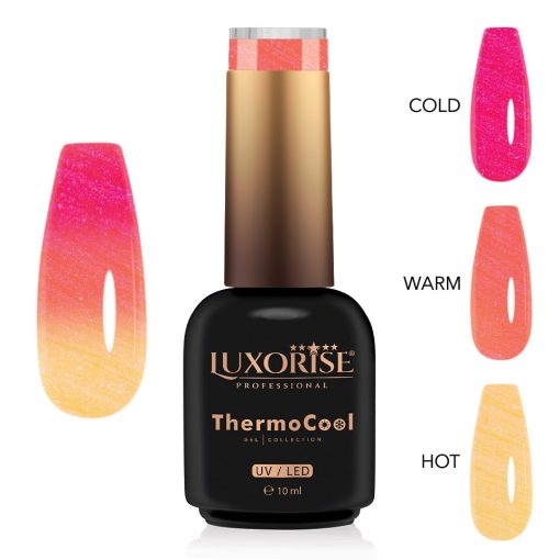 Oja Semipermanenta Termica 3 Culori LUXORISE ThermoCool - Innocent Orange 10ml-Oja Semipermanenta > Oja Termica LUXORISE