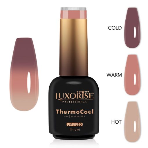 Oja Semipermanenta Termica 3 Culori LUXORISE ThermoCool - Peach Daze 10ml-Oja Semipermanenta > Oja Termica LUXORISE