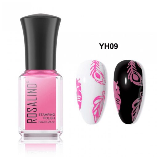 Oja pentru stampila Rosalind roz- YH09 - YH09 - Everin.ro-NAIL ART ❤️ > Matrite si oja stampila