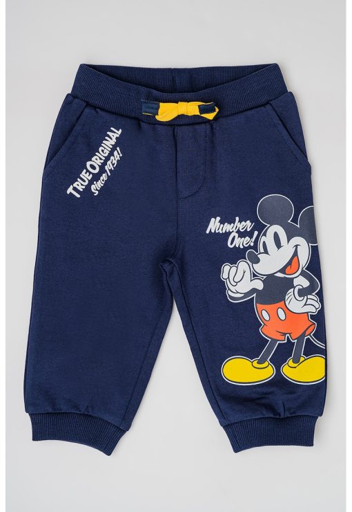 Pantaloni de trening cu imprimeu Mickey Mouse-BAIETI-IMBRACAMINTE/Blugi