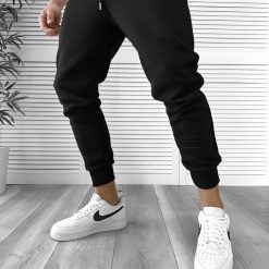 Pantaloni de trening negri conici k041 O2-4.3-Pantaloni > Pantaloni de trening