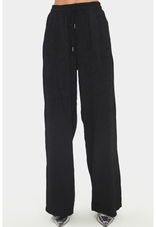 Pantaloni vaporosi cu snur de ajustare in talie-FEMEI-IMBRACAMINTE/Pantaloni si colanti