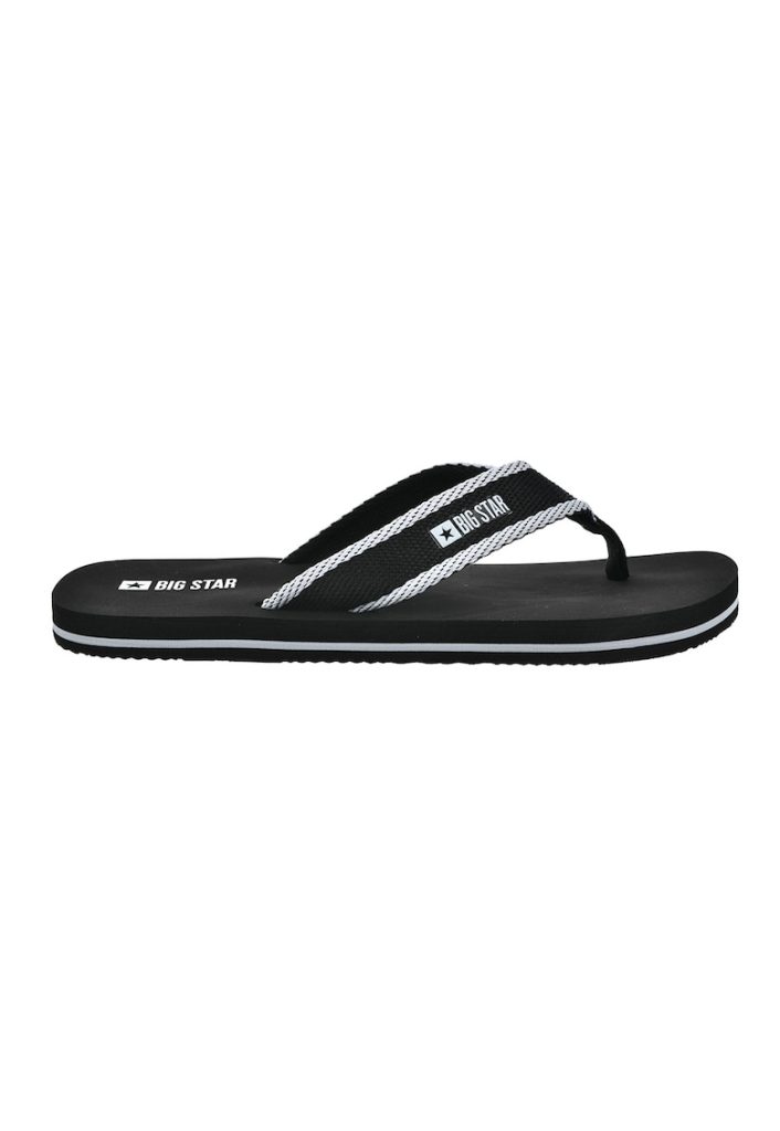 Papuci flip-flop din material textil cu detaliu logo-BARBATI-INCALTAMINTE/Papuci