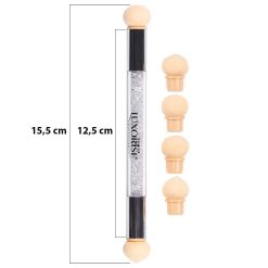 Pensula Baby Boomer cu Burete pentru Ombre 4 Rezerve LUXORISE 4