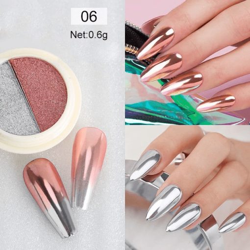 Pigment Efect Oglinda 2 culori - SS6 - Everin.ro-NAIL ART ❤️ > Diverse decoruri