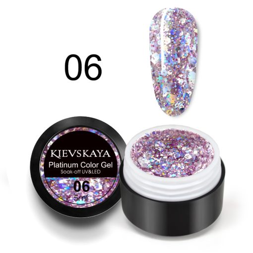 Platinum color gel KIEVSKAYA- 06 - PLK-06 - Everin.ro-GELURI COLORATE ❤️ > STARRY PLATINUM COLOR GEL