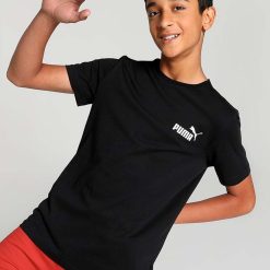 Puma tricou de bumbac pentru copii ESS Small Logo Tee B culoarea negru