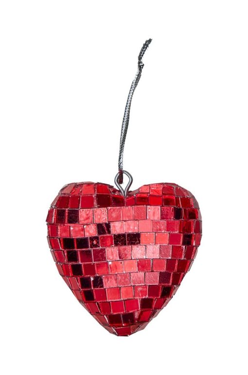 Rice pandantiv decorativ Small Heart Disco Ball-Decorații și accesorii