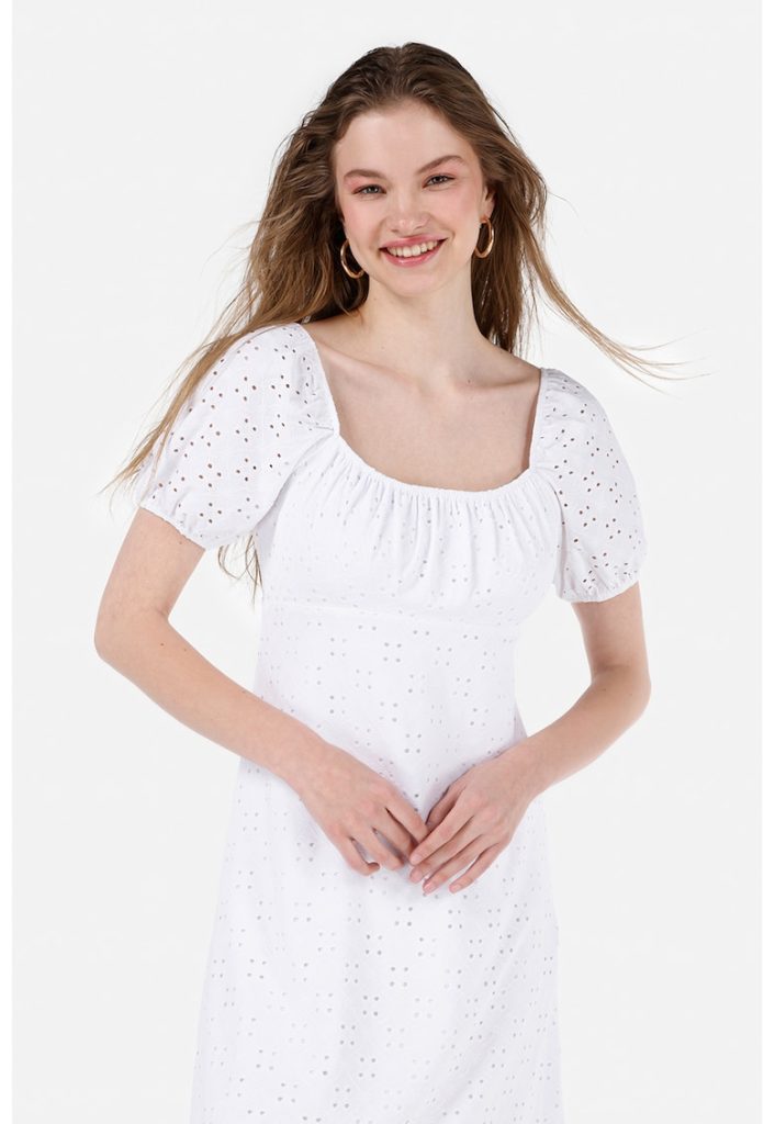 Rochie cu broderie sangallo-FEMEI-IMBRACAMINTE/Rochii