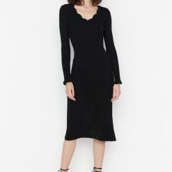Rochie midi neagra Esperanza-Rochii midi-Rochii casual