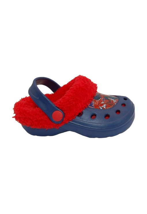 Saboti slingback cu captuseala teddy Spider-Man-FETE-INCALTAMINTE/Papuci