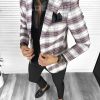 Sacou barbati slim fit in carouri B8367 O5-4.1-Sacouri barbati