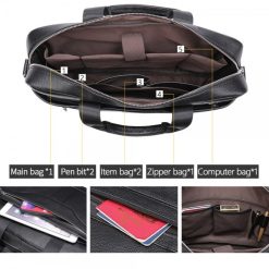 Servieta pentru barbati Andy GT1309 piele naturala Maro inchis 4