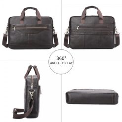 Servieta pentru barbati Andy GT1309 piele naturala Maro inchis 6