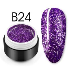 Shiny Platinum Color Gel B24 - B24 - Everin.ro-GELURI COLORATE ❤️ > Shiny Platinum Color Gel