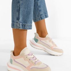 Sneakers dama Ferrada Bej-Sneakers dama-Sneakers dama