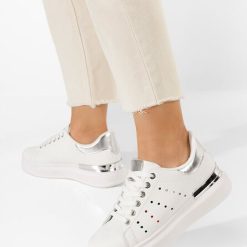 Sneakers dama Moneva V2 albi-Sneakers dama-Sneakers dama