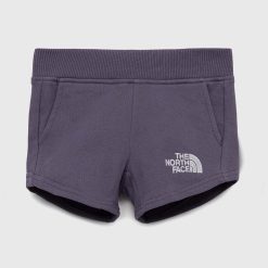 The North Face pantaloni scurți din bumbac pentru copii culoarea violet