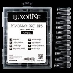 Tipsuri Reutilizabile REVOMAX PRO TIPS LUXORISE Short Almond pentru Polygel si gel