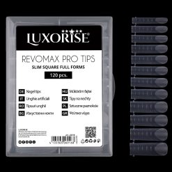 Tipsuri Reutilizabile REVOMAX PRO TIPS LUXORISE Slim Square - Full Forms pentru Polygel si gel