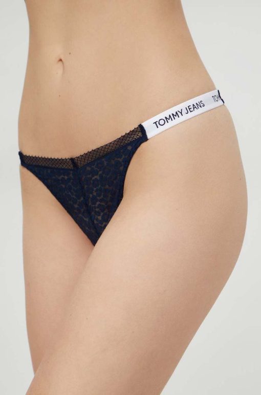 Tommy Jeans tanga culoarea bleumarin UW0UW05160-Lenjerie