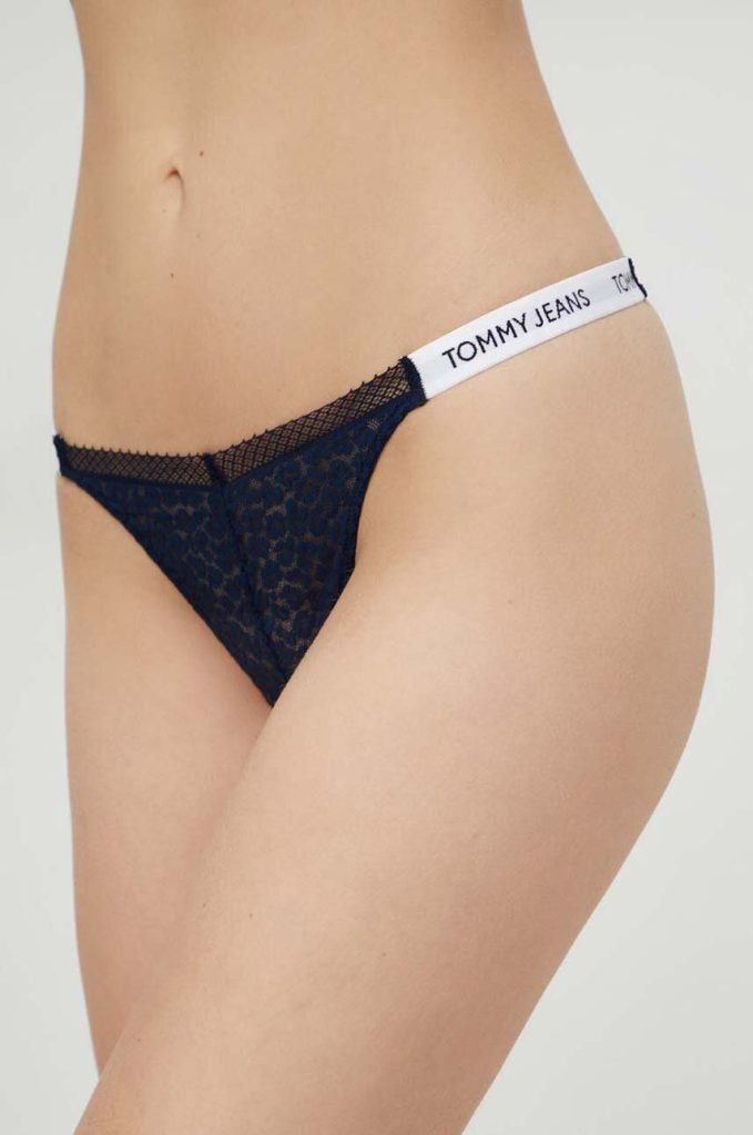 Tommy Jeans tanga culoarea bleumarin UW0UW05160-Lenjerie