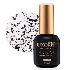 Top Coat LUXORISE - FlakesArt MATTE Noir Elegance 10ml-Accesorii Unghii > Primer / Base Coat / Top Coat