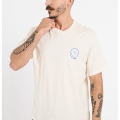 Tricou cu decolteu la baza gatului si imprimeu-BARBATI-IMBRACAMINTE/Tricouri si maiouri