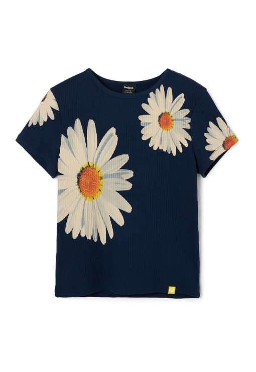 Tricou cu imprimeu floral-FETE-IMBRACAMINTE/Tricouri si maiouri