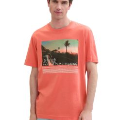 Tricou de bumbac cu imprimeu-BARBATI-IMBRACAMINTE/Tricouri si maiouri