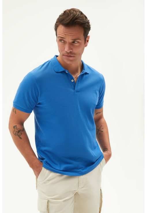 Tricou polo cu model uni-BARBATI-IMBRACAMINTE/Tricouri si maiouri