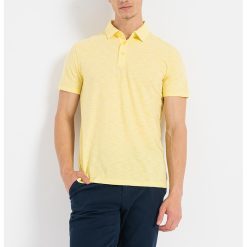 Tricou polo de bumbac cu fenta cu nasturi-BARBATI-IMBRACAMINTE/Tricouri si maiouri