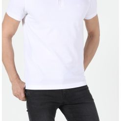 Tricou polo de bumbac cu model uni-BARBATI-IMBRACAMINTE/Tricouri si maiouri