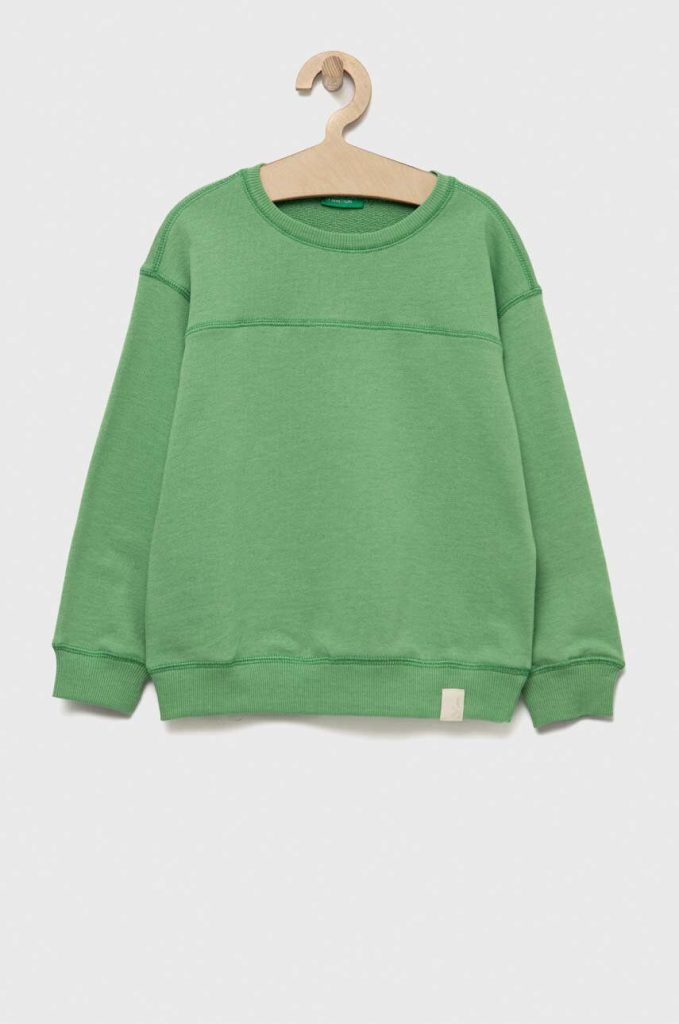 United Colors of Benetton bluza copii culoarea verde