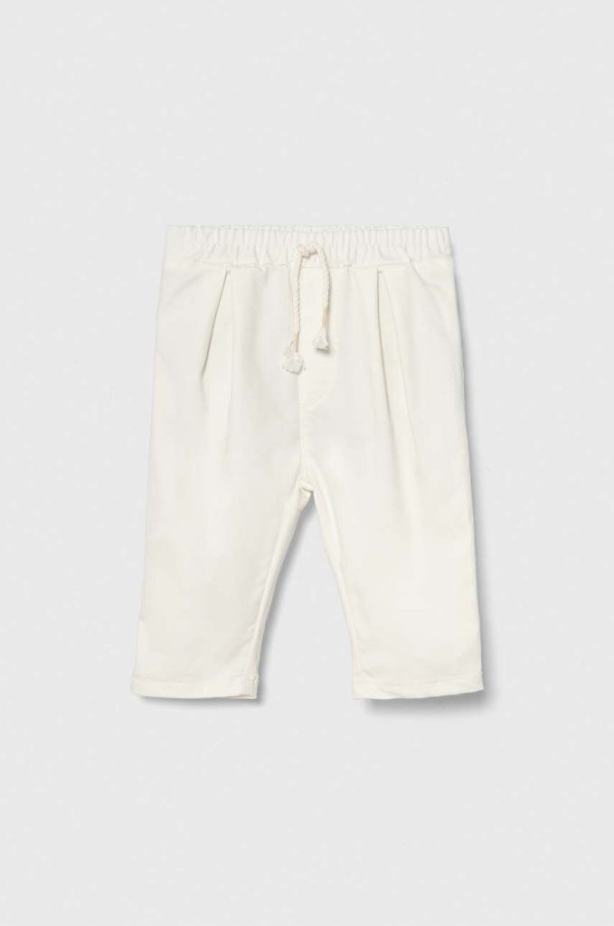 United Colors of Benetton pantaloni bebe culoarea alb