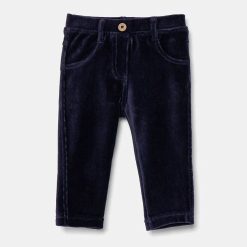 United Colors of Benetton pantaloni bebe culoarea albastru marin